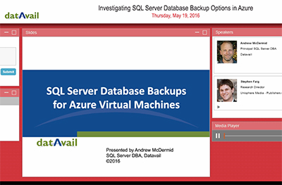 SQL Server Backups in Azure