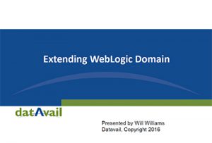 Extending WebLogic Domain