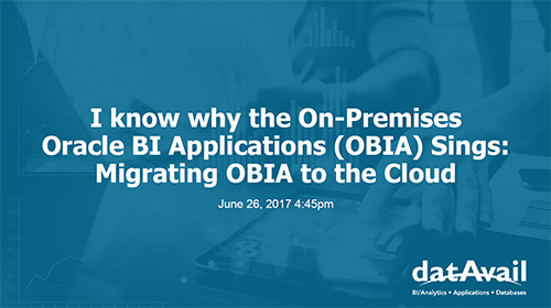 Migrating OBIA to the Cloud