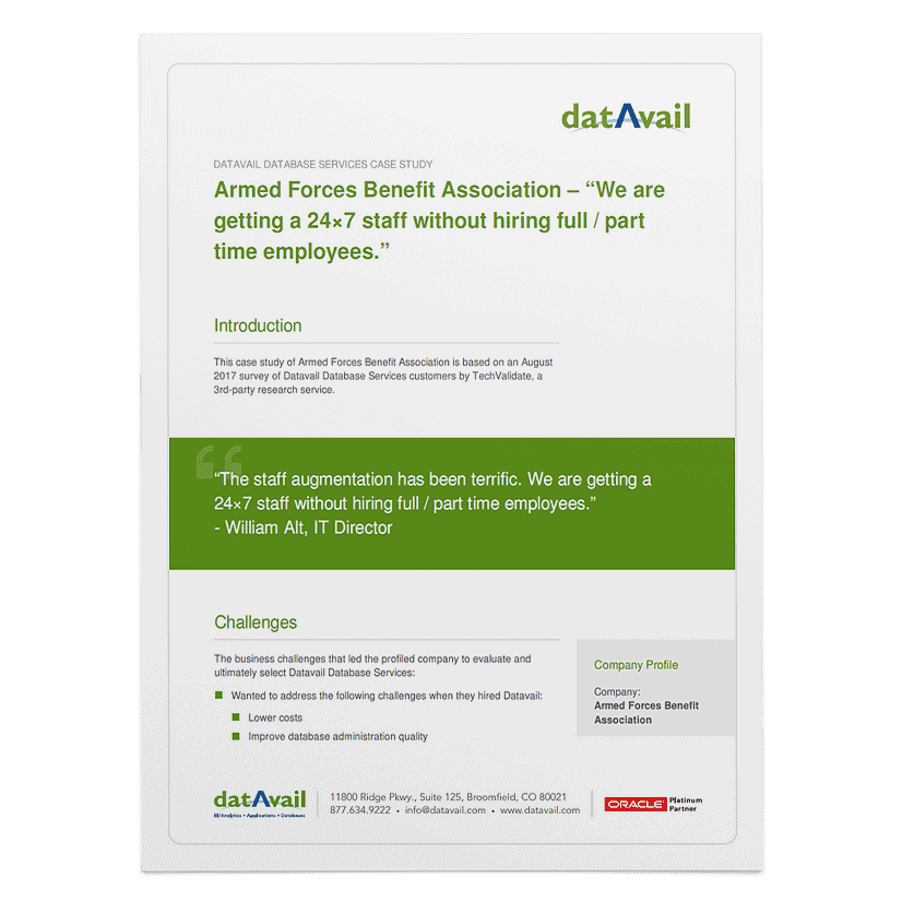 Armed Forces Benefit Association Datavail