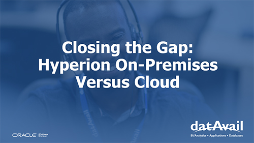 Closing the Gap: Hyperion On-Premise versus Cloud
