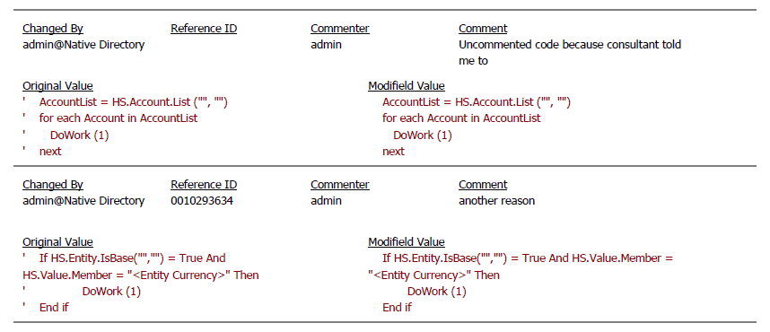 Auditing Screen