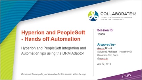 Hyperion and PeopleSoft - Hands Off Automation