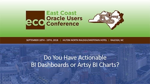 Do You Have Actionable BI Dashboards or Artsy BI Charts