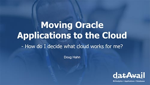 Moving Oracle Applications to the Cloud