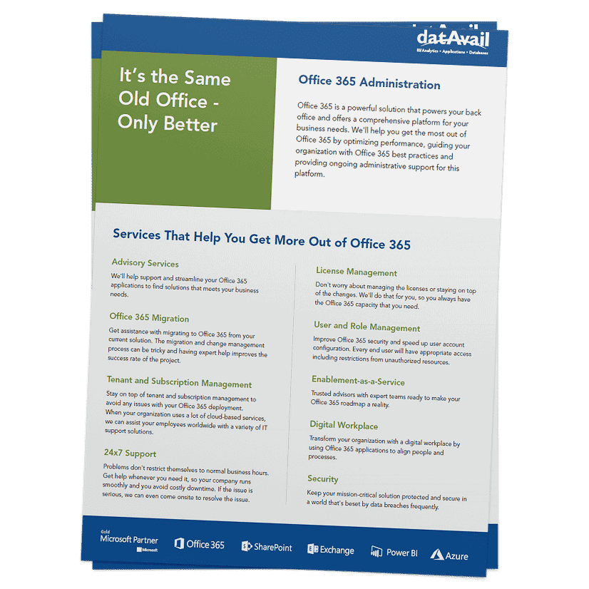 Office 365 Administration Datavail