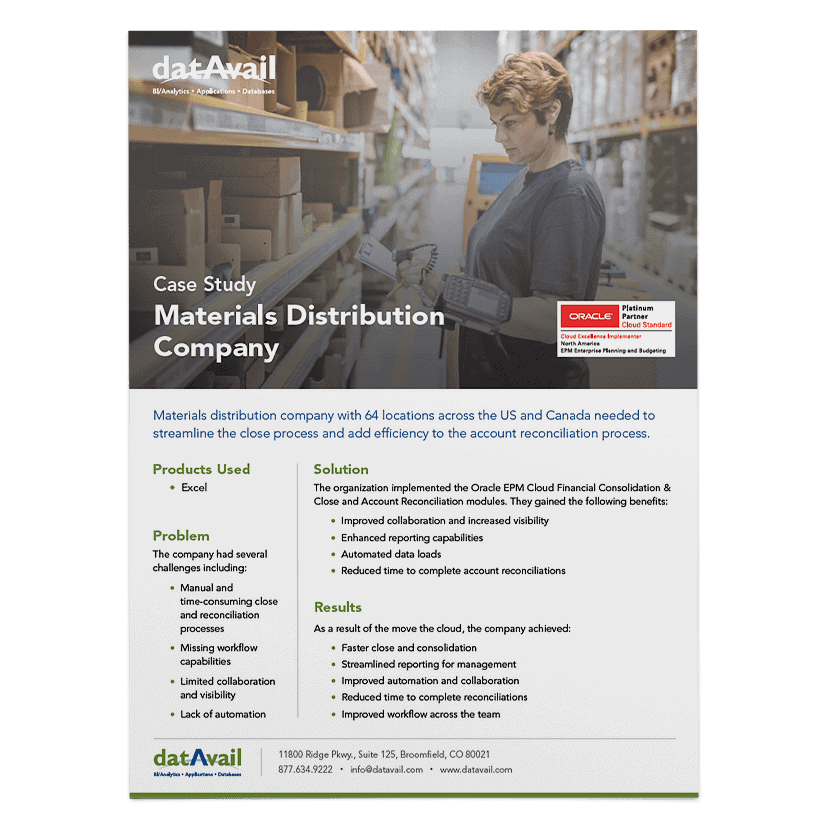 Materials Distribution Company Datavail