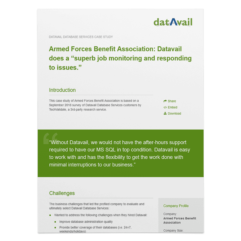 Armed Forces Benefit Association Datavail