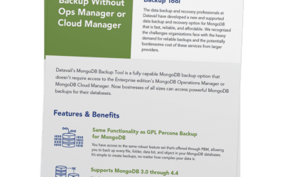 MongoDB Backup Without Ops Manager or Cloud Manager