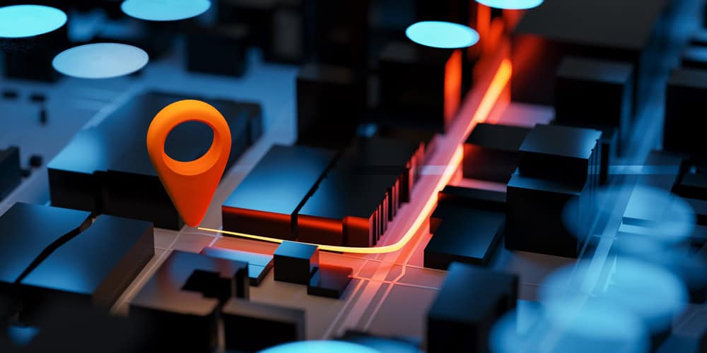 GPS route plan technology in urban areas.